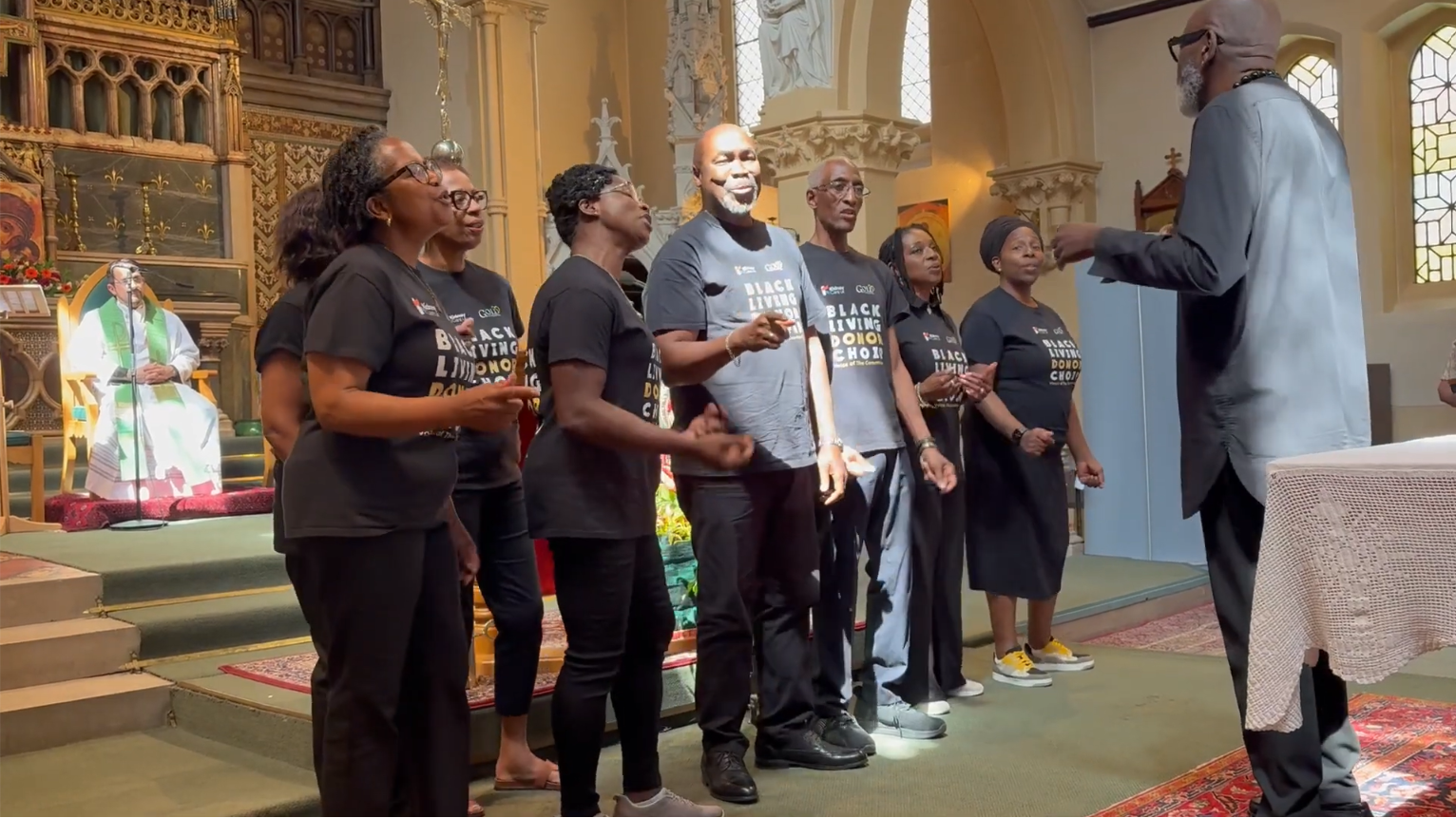 Black Living Donor Choir at the 10th commerative service for the statue of Mary Seacole